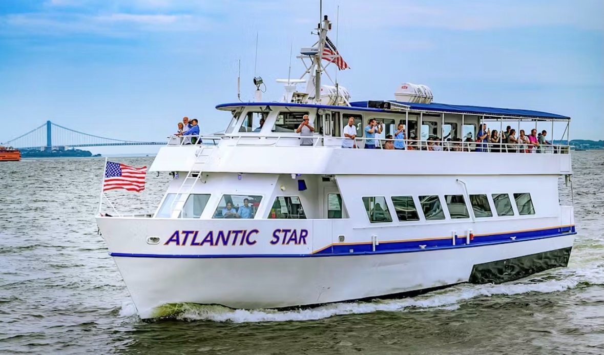 Atlantic Star two-level private event yacht cruising New York Harbor
